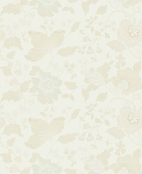 Light beige wallpaper flower pattern Italian Style Essener 24842
