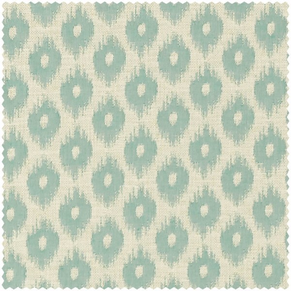 Traditional dot pattern cream and green furnishing fabric Sanderson Caspian DCAC236912
