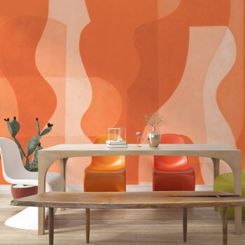 dynamic shapes mural pastel orange 27022-HTM GMM Hohenberger