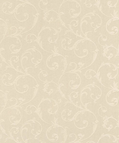 non-woven wallpaper curved tendrils cream 88853