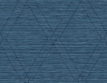 Graphic pattern non-woven wallpaper blue Charleston Rasch Textil 032102