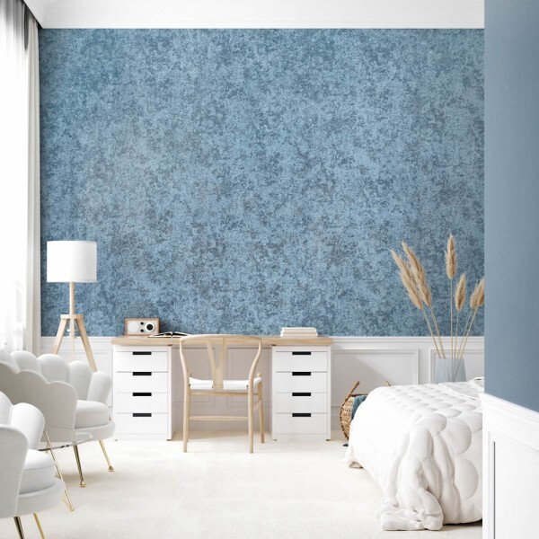 Blue non-woven wallpaper noble silk look Precious Hohenberger 65206-HTM