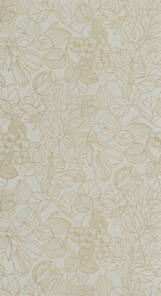 Gray wallpaper leaves and flowers Casadeco - 1930 Texdecor MNCT85727131