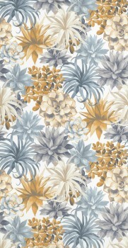 White Non-Woven Wallpaper Types of Flowers Casadeco - Botanica Texdecor BOTA85911389