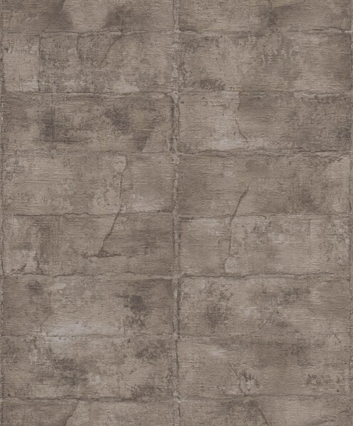 Mauerähnliches Muster braun Vliestapete Concrete Rasch 520163