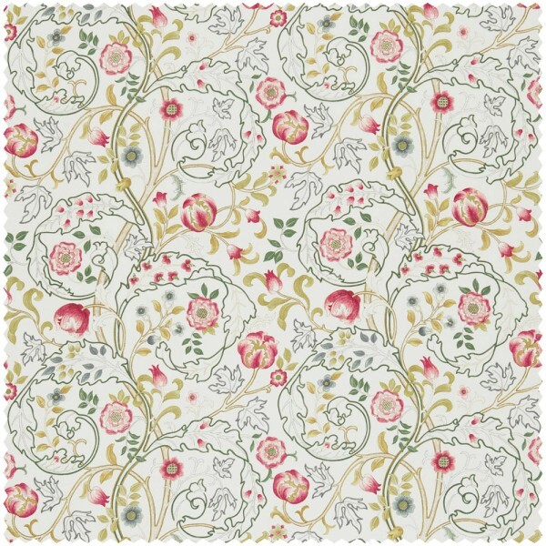 Deco fabric tulips and curved leaves beige DCMF226690