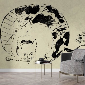 Cats mural with fan 18047-HTM GMM Hohenberger