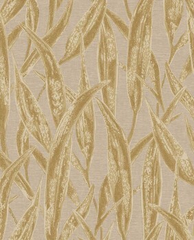 leaf pattern beige non-woven wallpaper Waterfront Eijffinger 300801
