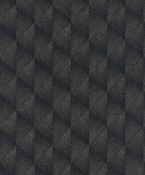 diamond texture vinyl wallpaper black Tropical House Rasch 687958