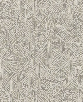 retro pattern non-woven wallpaper gray Terra Eijffinger 391523