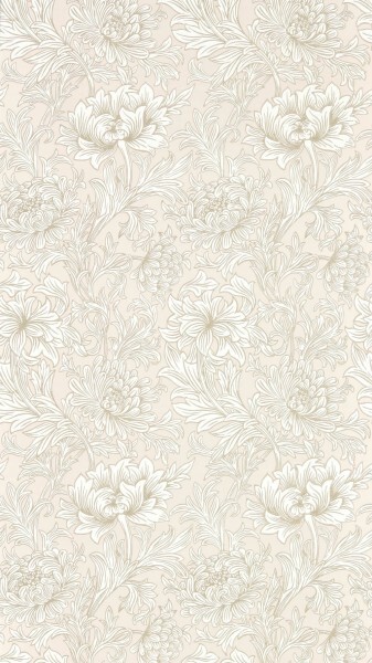 Wallpaper large chrysanthemum cream MSIM217070