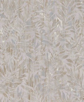 non-woven wallpaper plants gray 561265