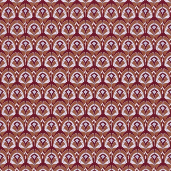 Tapete Muscheln grafisch rot 48-74000394 Casamance - Portfolio