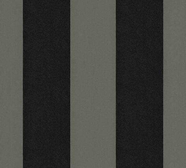 Velourtapete AS Creation Castello 33581-5, 335815 oliv-schwarz Streifen