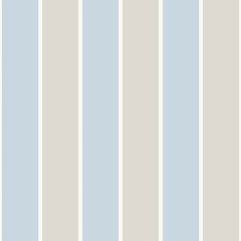 Breite Streifenmustertapete hell blau-beige Stripes 015016