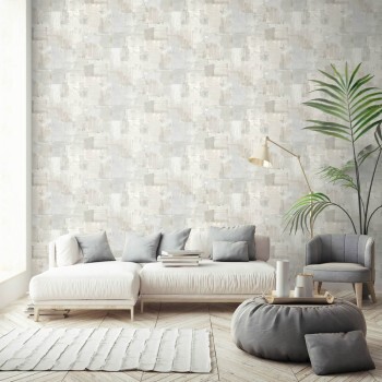 Cracked surface white non-woven wallpaper Divino Hohenberger 65292-HTM