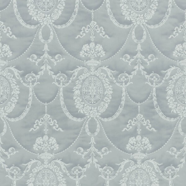 ornament pattern vinyl wallpaper smoke gray Trianon 13 Rasch 570830