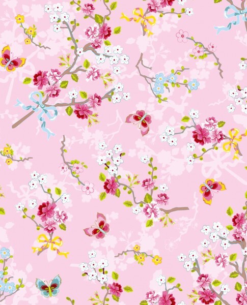 Eijffinger PIP Studio 55-375072, non-woven wallpaper rosa flowers