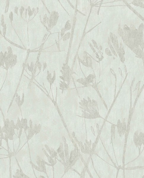 55-379051 Eijffinger Lino non-woven mint green flowers gray