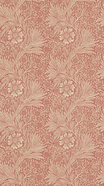Wallpaper marigolds and tendrils red DCMW216844