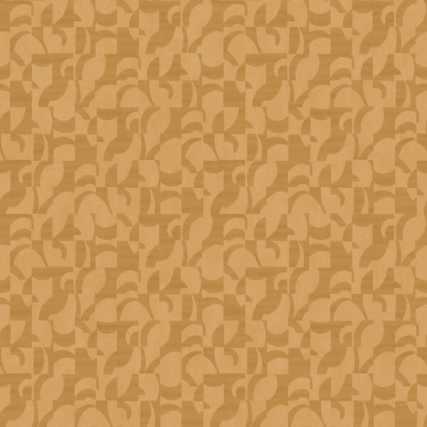 Graphic shapes ocher non-woven wallpaper Casadeco - Utopia Texdecor UTOP85142317