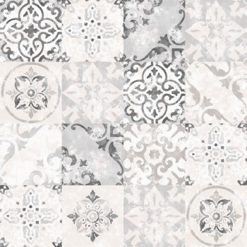 Black and White Wallpaper Ornamental Texture Kitchen Recipes Essener G12290