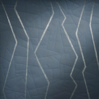 Graphic pattern non-woven wallpaper blue Slow Living Hohenberger 64636-HTM