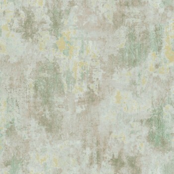 Used look green and gold vinyl wallpaper Materika Rasch Textil 229965