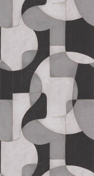Verschiedene Formen Grau schwarz Vliestapete Casadeco - Gallery GLRY86099109
