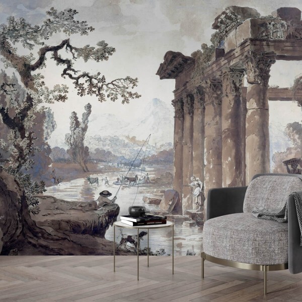 Italian landscape design wallpaper with ruins 18070-HTM GMM Hohenberger
