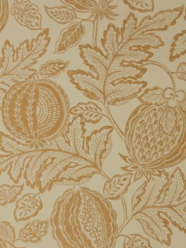 exotic fruits brown non-woven wallpaper Sanderson Caspian DCPW216763