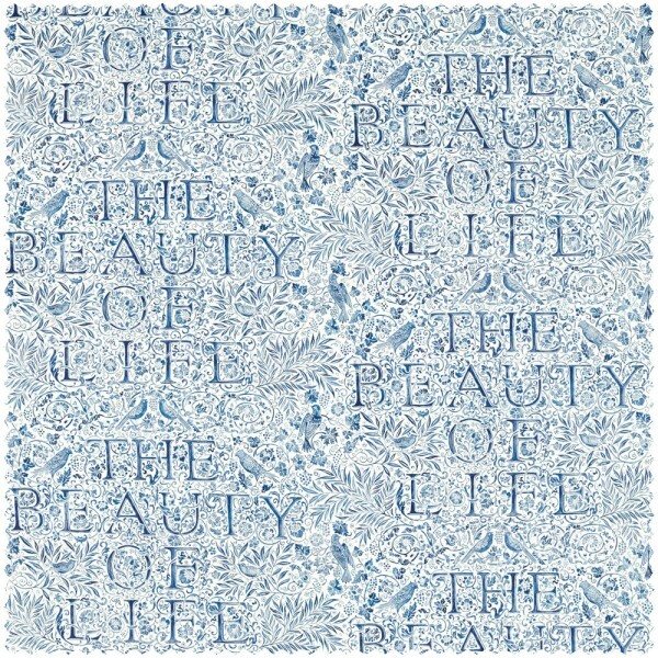 Decoration fabric lettering blue MEWF227034