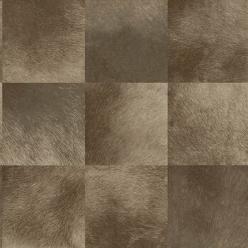 non-woven wallpaper cowhide pattern brown 347325