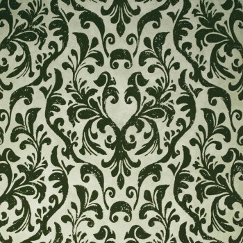 Floral ornaments non-woven wallpaper with flock sage green Urban Classics Hohenberger 81254-HTM