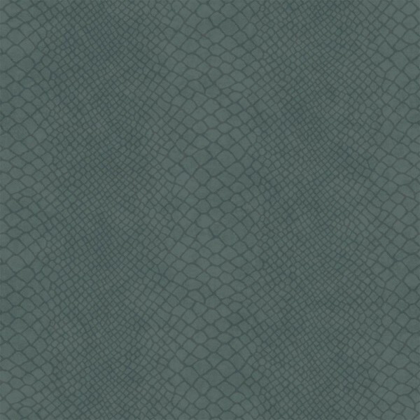 Non-woven wallpaper faux leather look green 347770