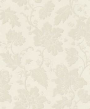 Petal pattern beige vinyl wallpaper Trianon 13 Rasch 570434