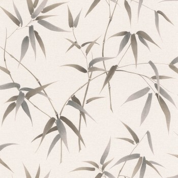 non-woven wallpaper leaves and branches beige 291369