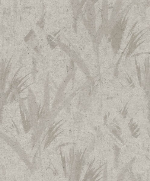 leaf pattern gray non-woven wallpaper Concrete Rasch 520736