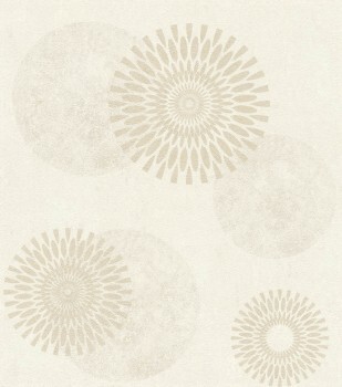 graphic flowers beige non-woven wallpaper Rasch wallpaper change 2 651720