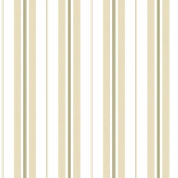 Streifen Tapete cream-grün Muster Stripes 303232