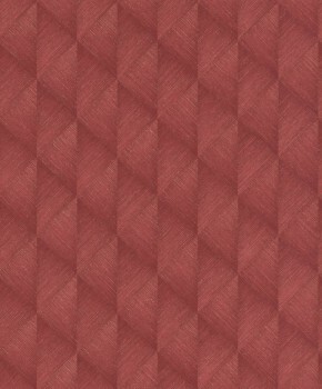Brick red vinyl wallpaper diamond pattern Tropical House Rasch 687965