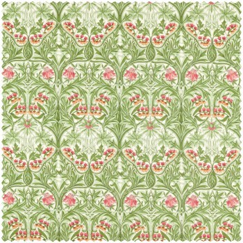 Decoration fabric curved tendrils green MEWF227038