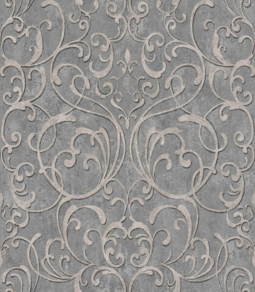 artistic tendril motif gray non-woven wallpaper Rasch wallpaper change 2 651621