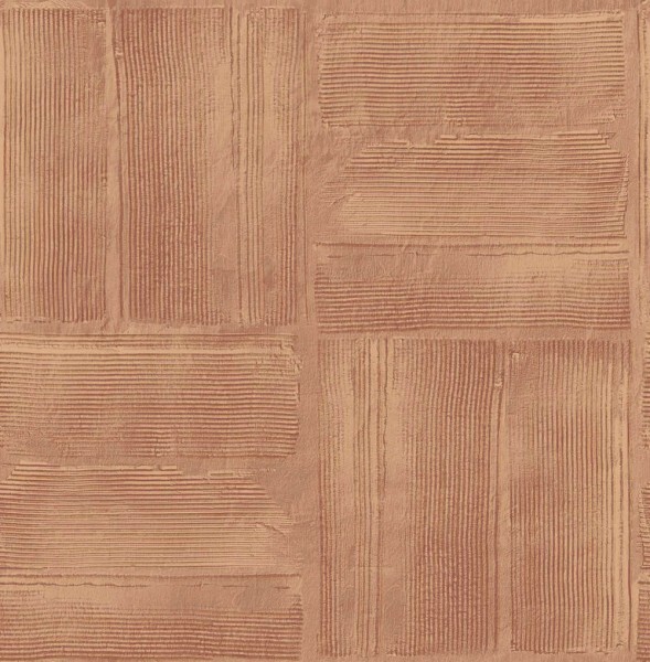 non-woven wallpaper plaster look stripes brown 026736