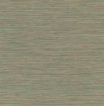 non-woven wallpaper woven pattern beige and green 026711