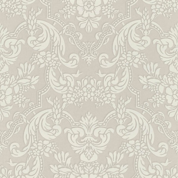 gray vinyl wallpaper baroque design Trianon 13 Rasch 570625