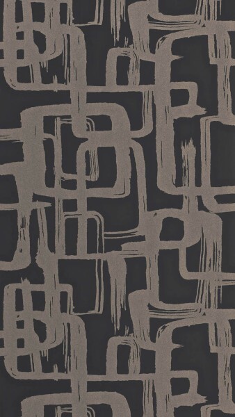 Intertwined Rectangles Black Wallpaper Sanderson Harlequin - Color 1 HMOW110906