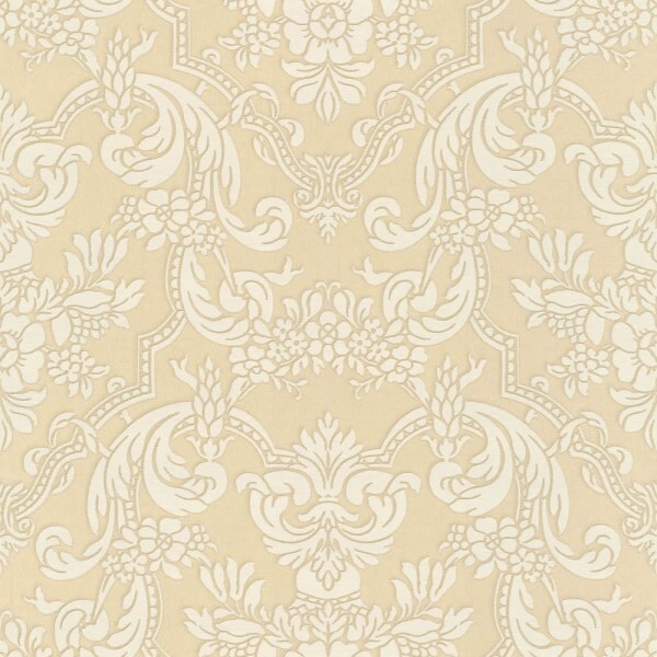 Creame vinyl wallpaper baroque design Trianon 13 Rasch 570618