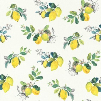lemon non-woven wallpaper white Petite Fleur 5 Rasch Textil 288420