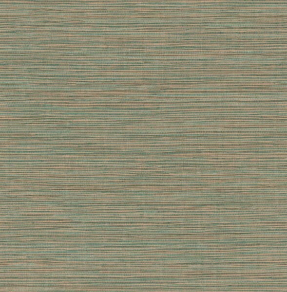non-woven wallpaper woven pattern beige and green 026711